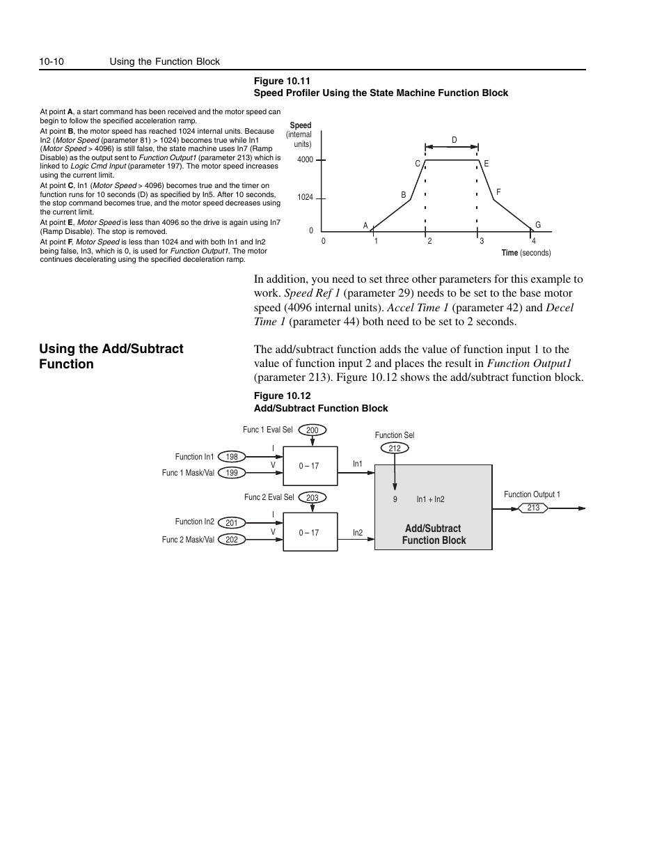 Using the add/subtract function, Using the add/subtract function -10 | Rockwell Automation 1336E IMPACT Adjustable Frequency AC Drive User Manual V 1-4.XX User Manual | Page 180 / 419