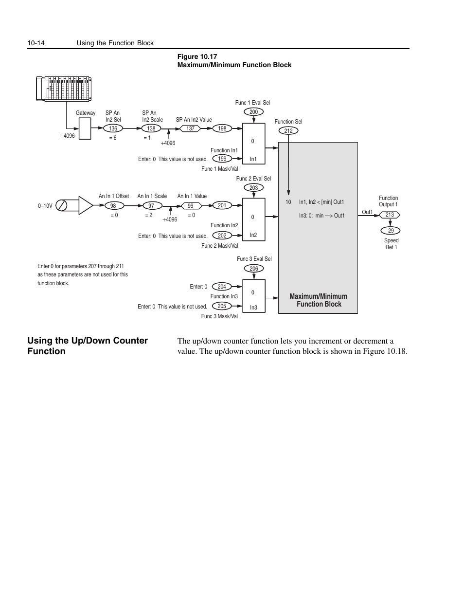 Using the up/down counter function, Using the up/down counter function -14 | Rockwell Automation 1336E IMPACT Adjustable Frequency AC Drive User Manual V 1-4.XX User Manual | Page 184 / 419