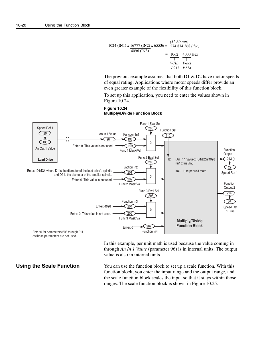 Using the scale function, Using the scale function -20 | Rockwell Automation 1336E IMPACT Adjustable Frequency AC Drive User Manual V 1-4.XX User Manual | Page 190 / 419