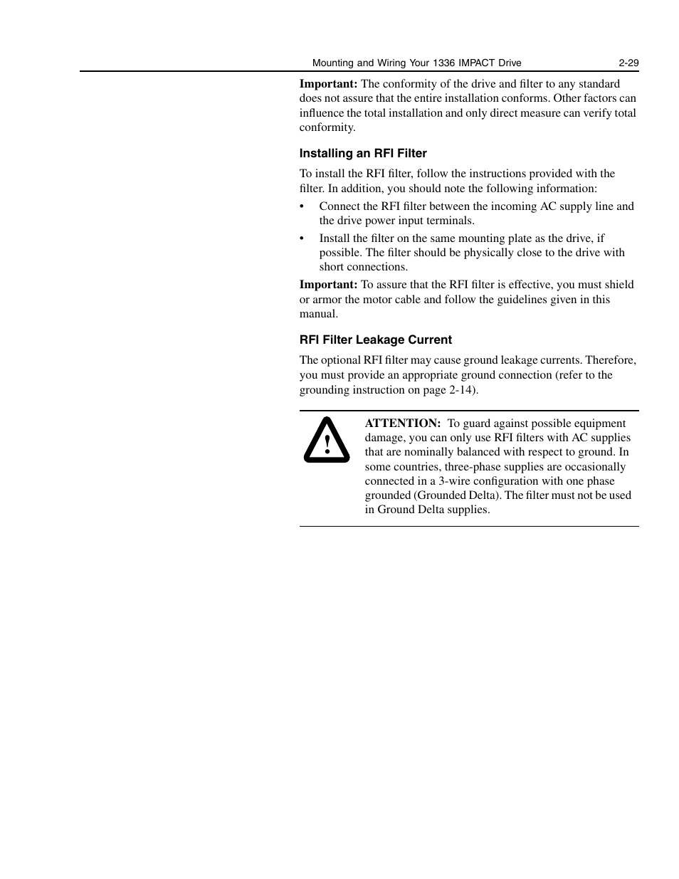 Rockwell Automation 1336E IMPACT Adjustable Frequency AC Drive User Manual V 1-4.XX User Manual | Page 47 / 419