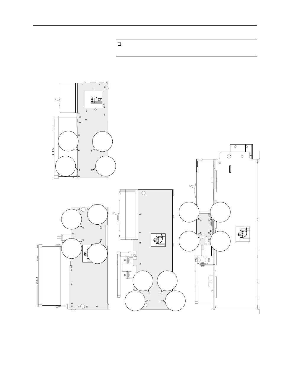 Installation, cont’d, Outside right side panel 40-75, Hp/460v drives | Rockwell Automation 1397 Enhanced Field Supply - 3010, 3020 User Manual | Page 5 / 12