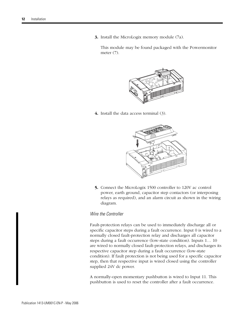 Rockwell Automation 1413-ME-PEA Capacitor Bank Controller - Series B User Manual | Page 14 / 72