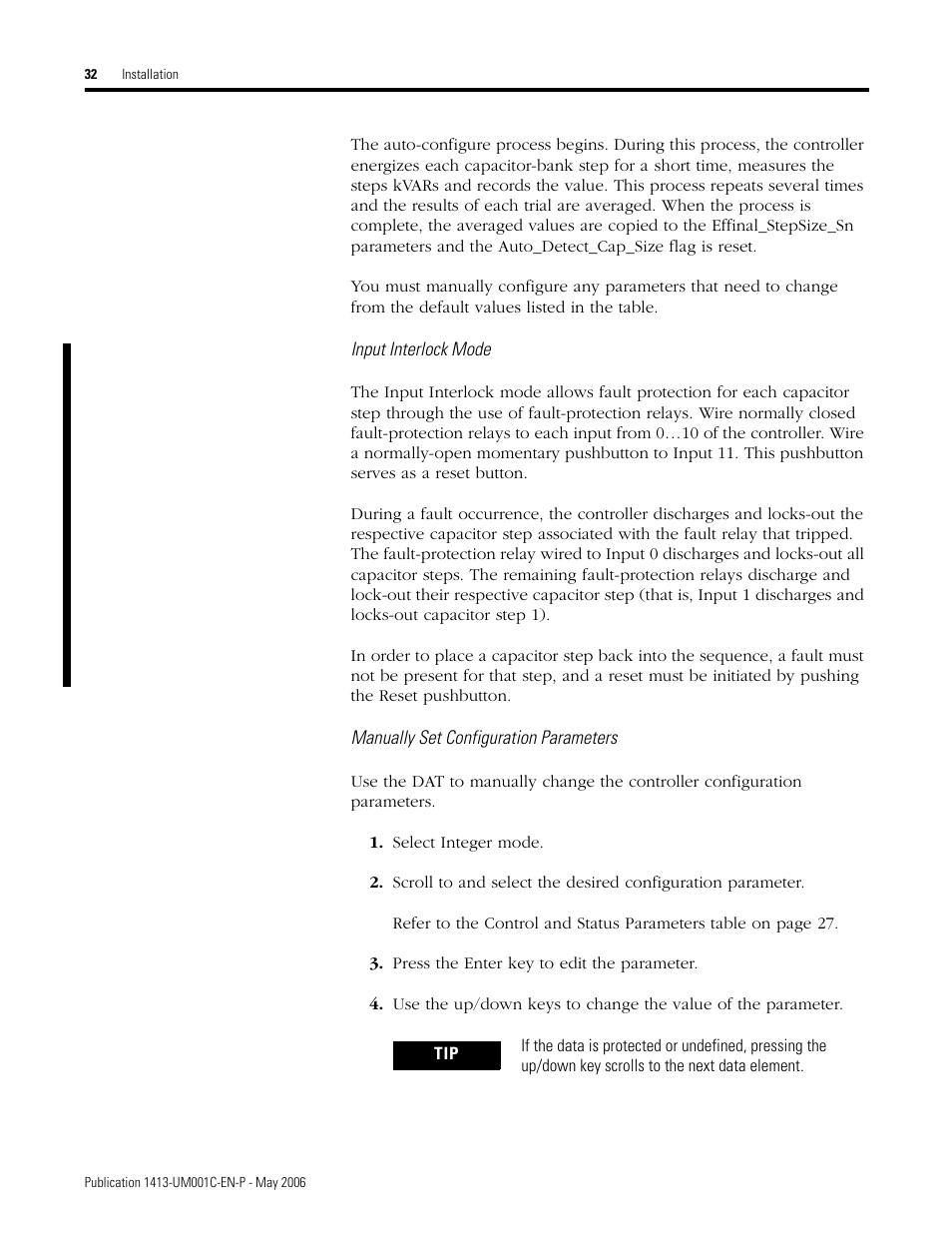 Rockwell Automation 1413-ME-PEA Capacitor Bank Controller - Series B User Manual | Page 34 / 72