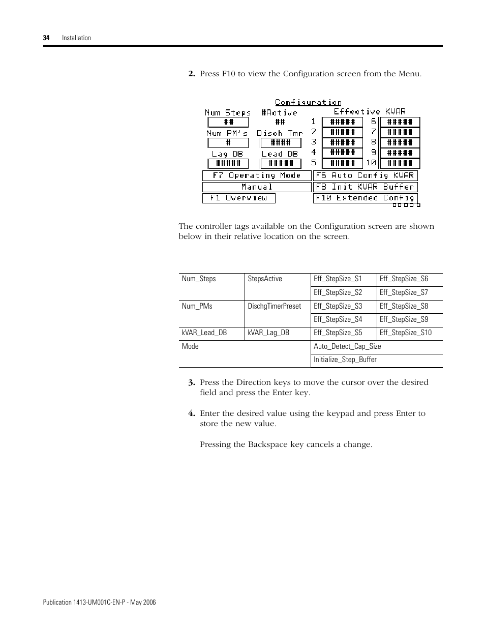 Rockwell Automation 1413-ME-PEA Capacitor Bank Controller - Series B User Manual | Page 36 / 72