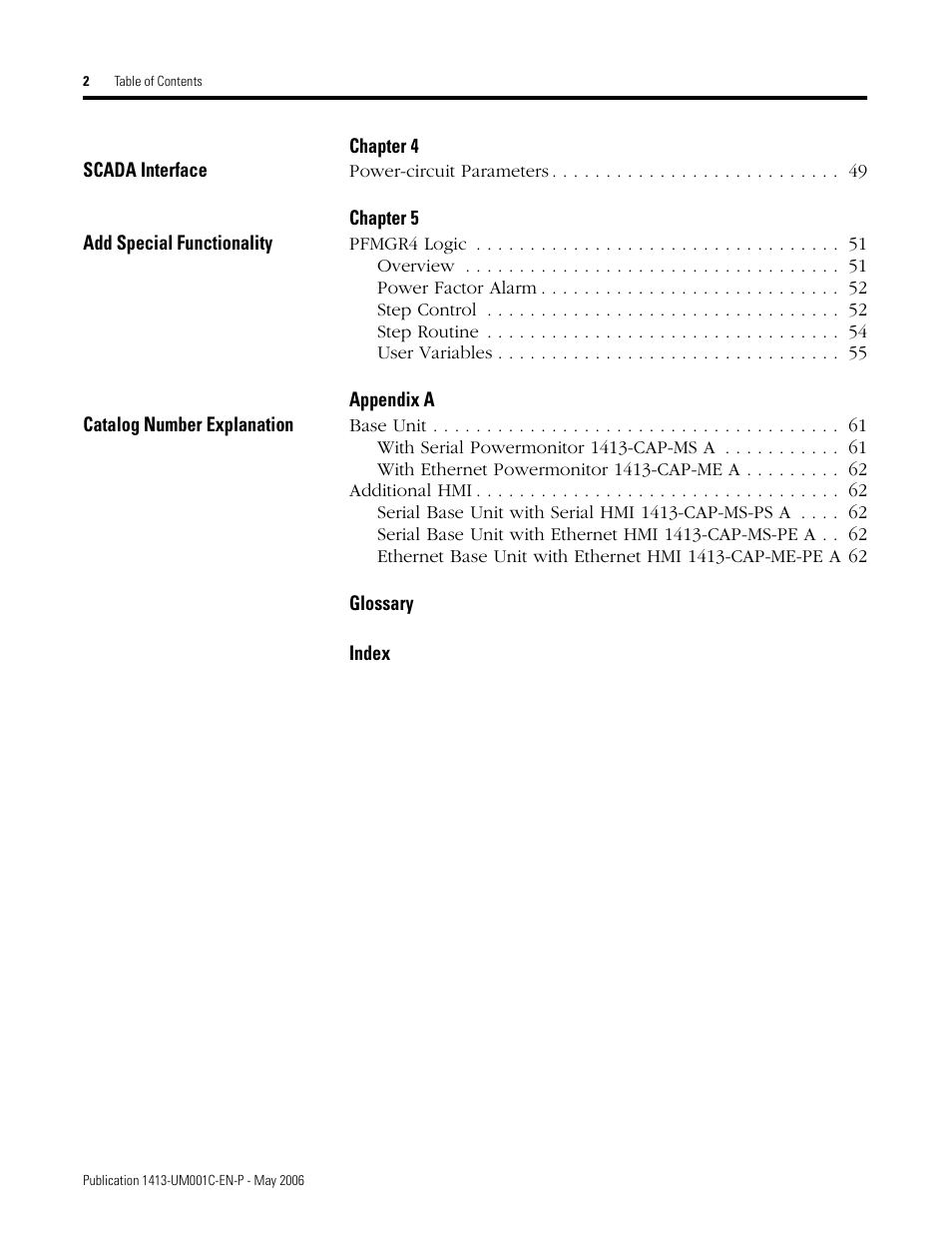 Rockwell Automation 1413-ME-PEA Capacitor Bank Controller - Series B User Manual | Page 4 / 72