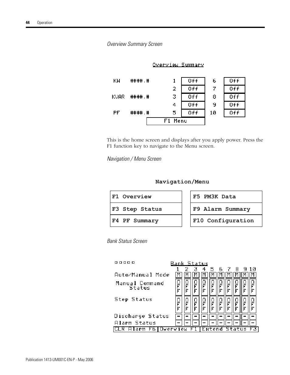 Rockwell Automation 1413-ME-PEA Capacitor Bank Controller - Series B User Manual | Page 46 / 72