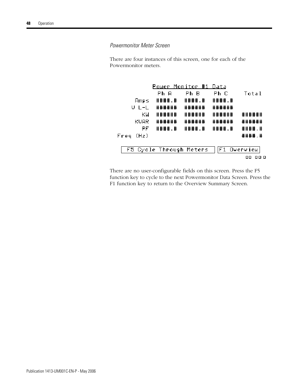 Rockwell Automation 1413-ME-PEA Capacitor Bank Controller - Series B User Manual | Page 50 / 72