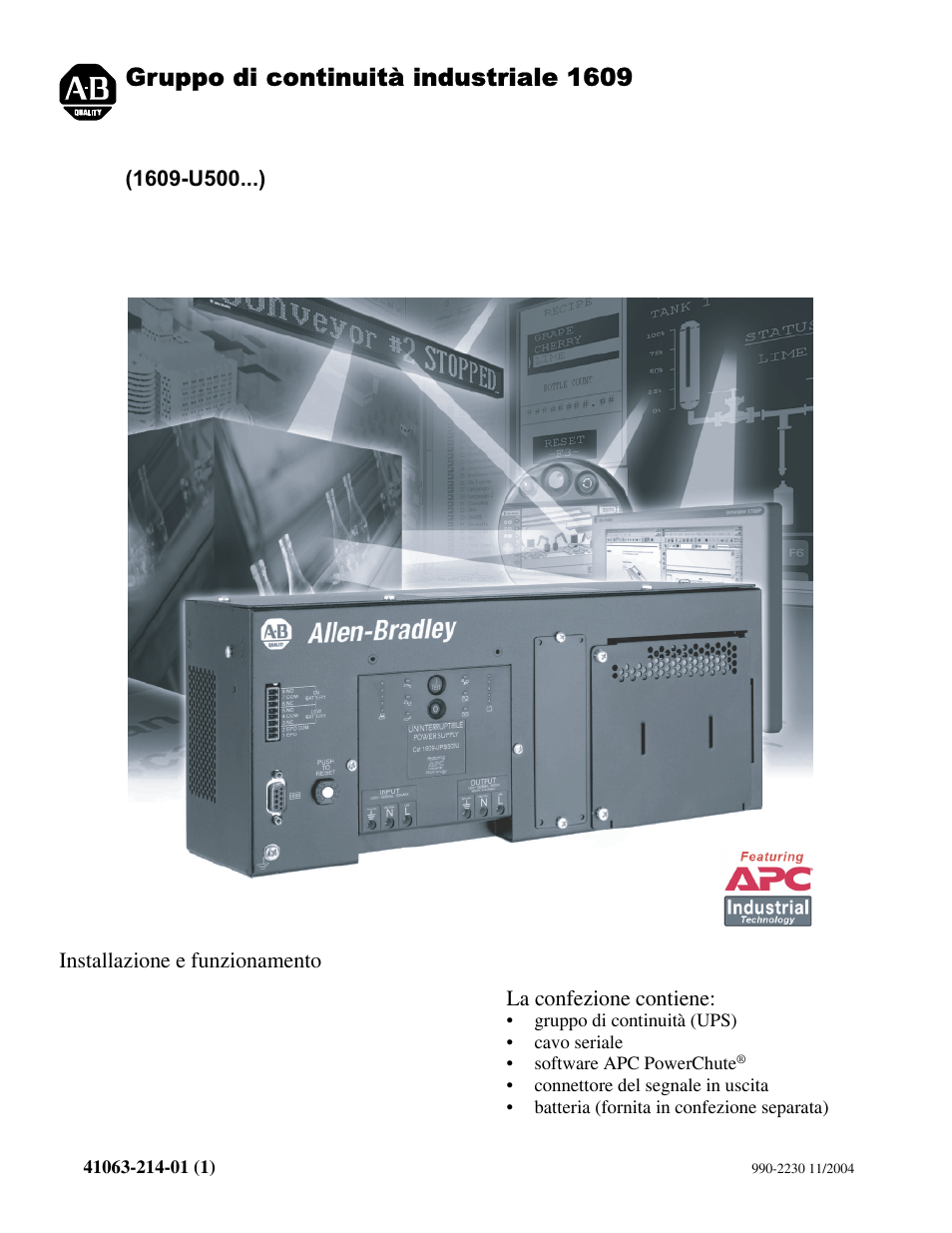 Gruppo di continuità industriale 1609 | Rockwell Automation 1609-U500x Uninterruptible Power Supply User Manual | Page 17 / 24