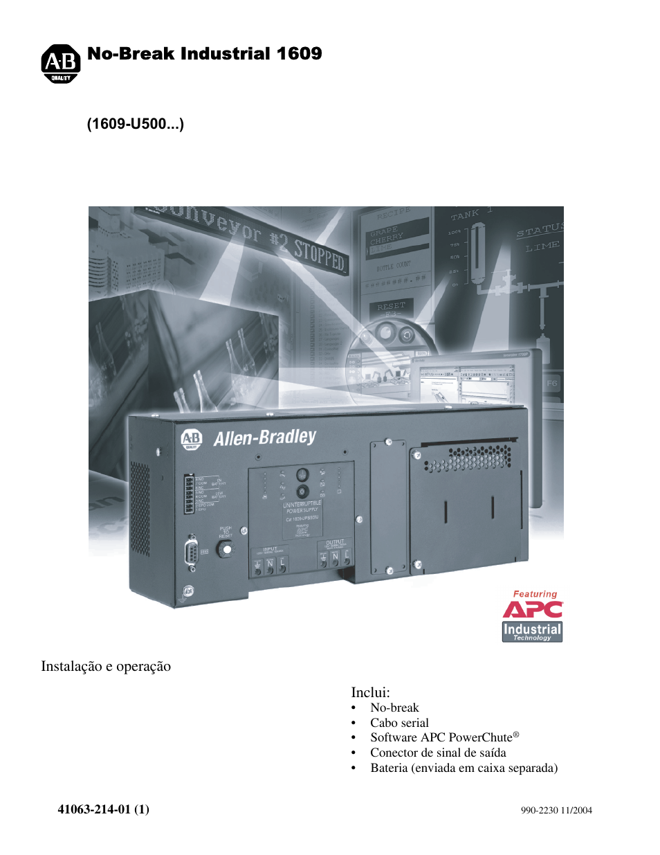 No-break industrial 1609 | Rockwell Automation 1609-U500x Uninterruptible Power Supply User Manual | Page 21 / 24