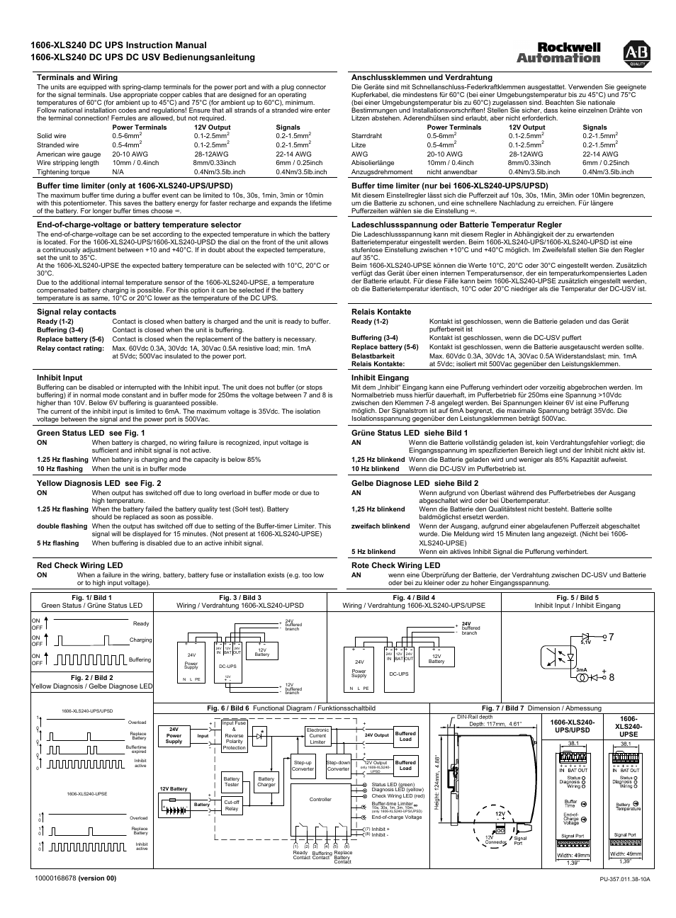 Rockwell Automation 1606-XLS240-UPS_UPSD_UPSE DC-UPS Uninterruptible Power Supply User Manual | Page 4 / 4