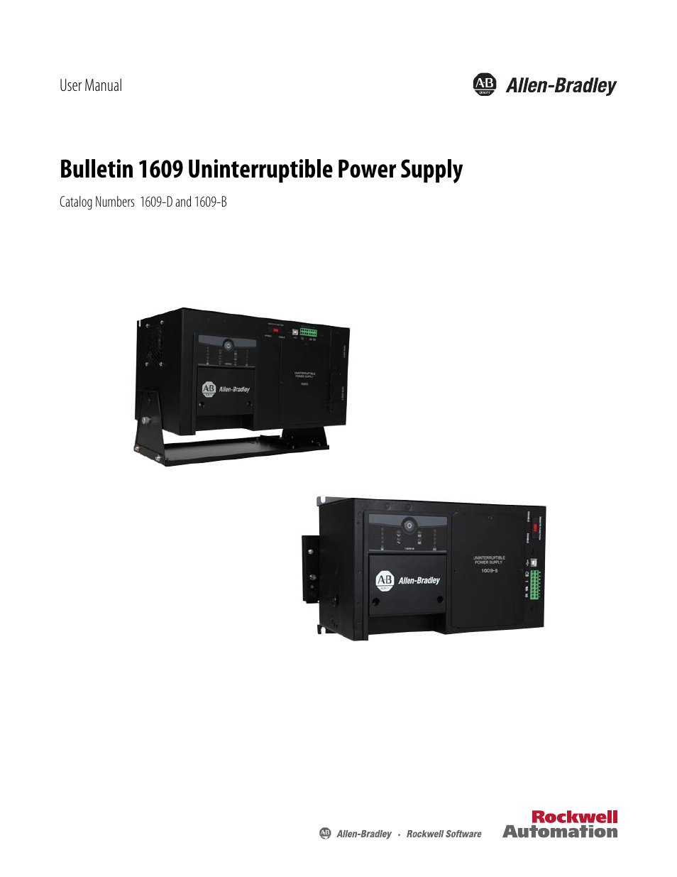 Rockwell Automation 1609-B_D UPS Product User Manual User Manual | 34 pages