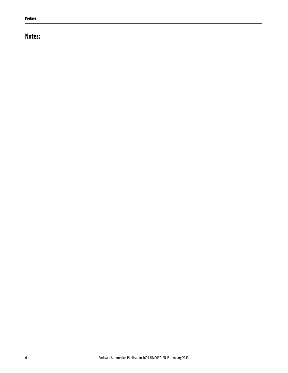 Notes | Rockwell Automation 1609-B_D UPS Product User Manual User Manual | Page 4 / 34