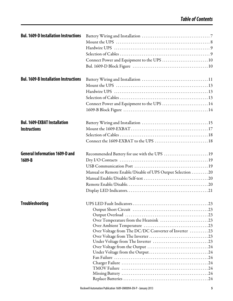 Rockwell Automation 1609-B_D UPS Product User Manual User Manual | Page 5 / 34