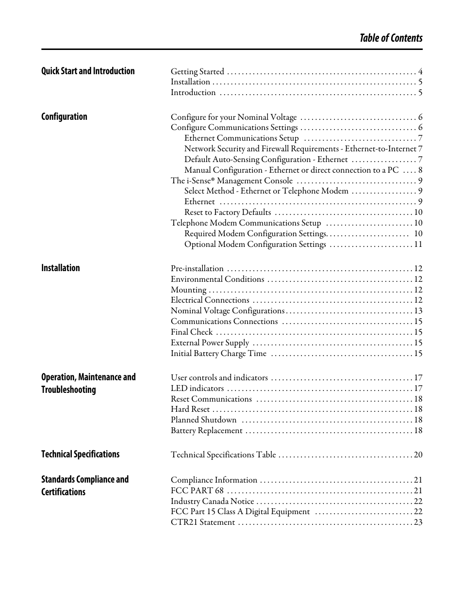 Rockwell Automation 1608S I-Sense User Manual User Manual | Page 3 / 24