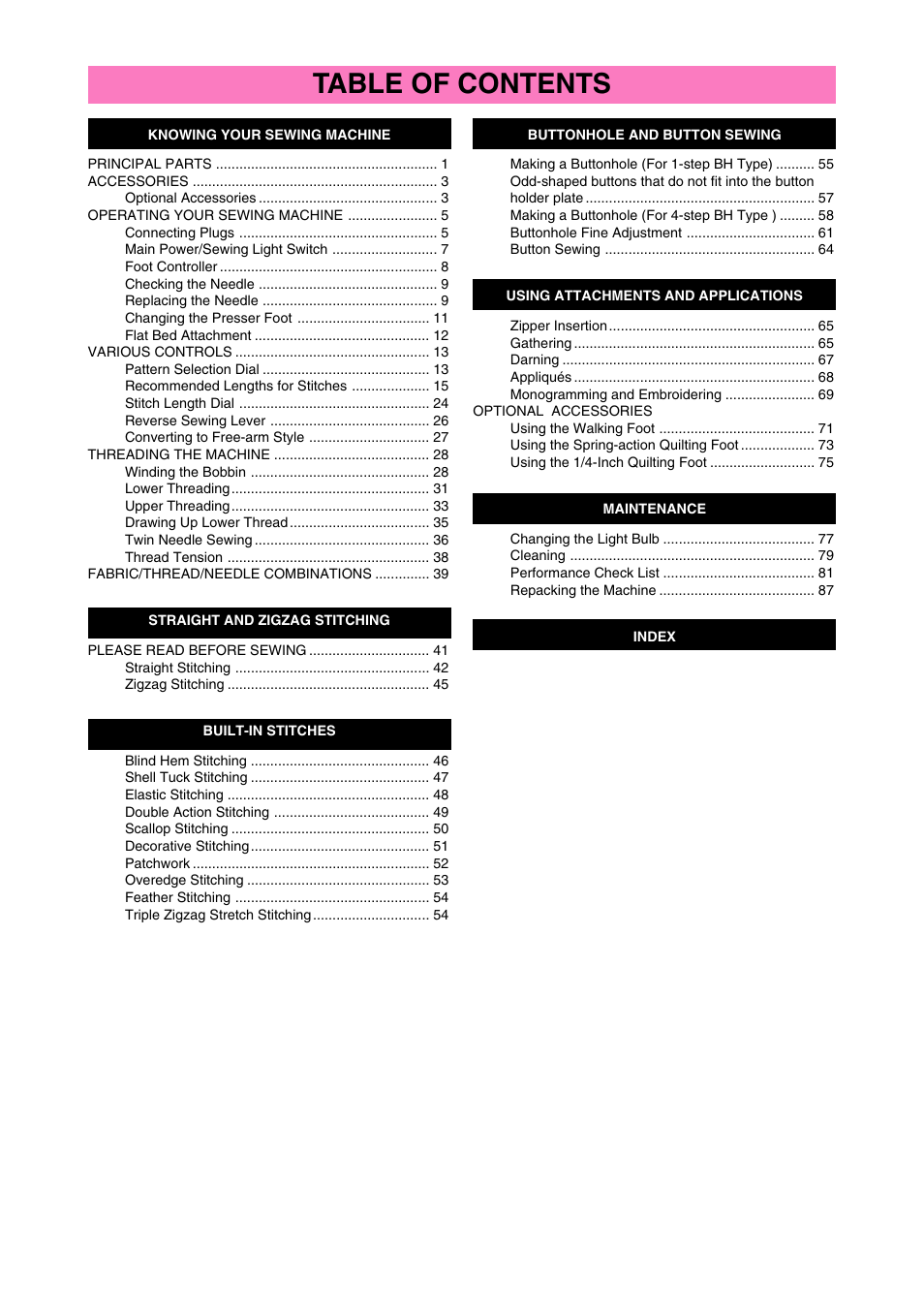 Brother XL-6040 User Manual | Page 9 / 101