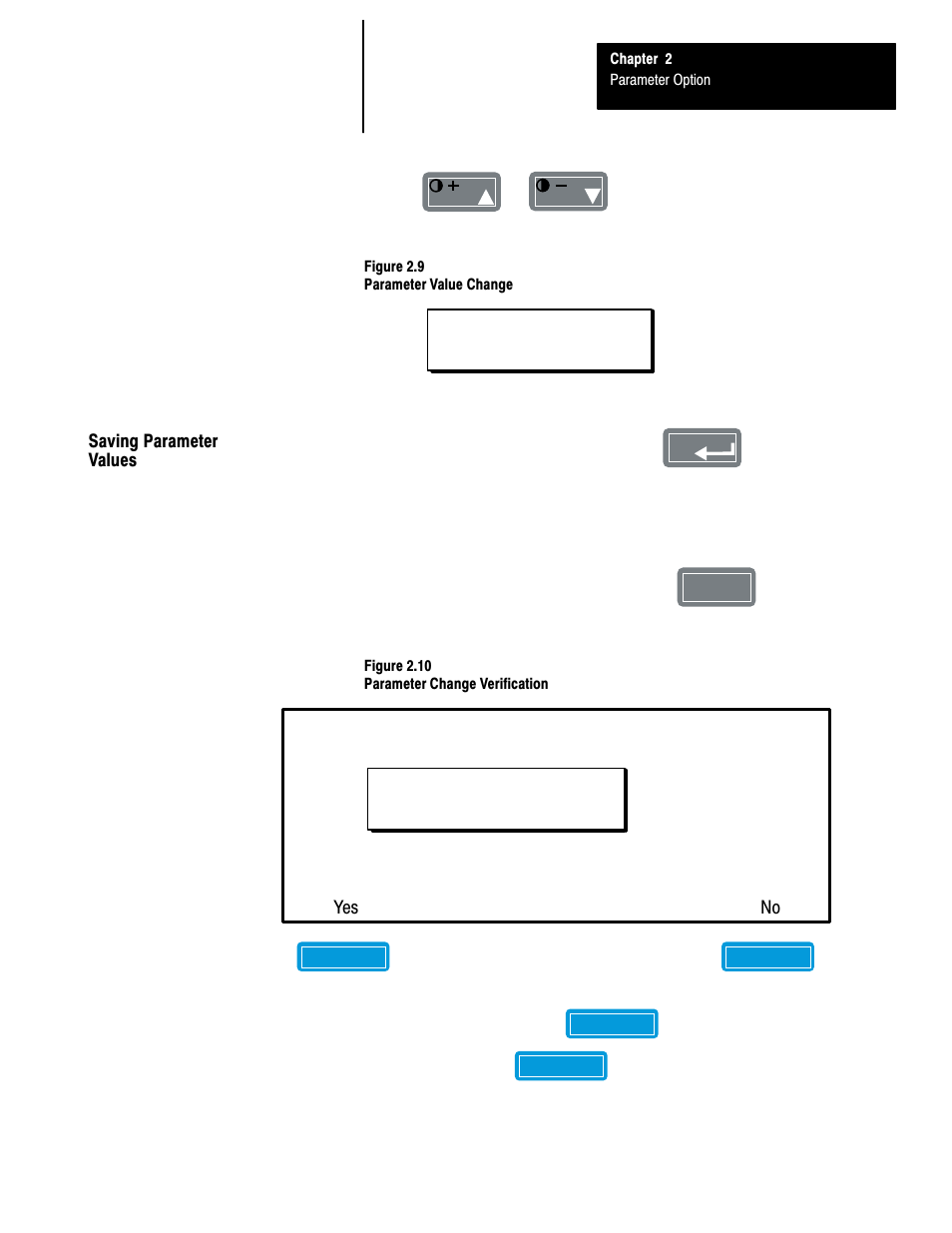 Saving parameter values | Rockwell Automation 1201 GRAPHIC PROGRAM TERM 3.XX User Manual | Page 18 / 64