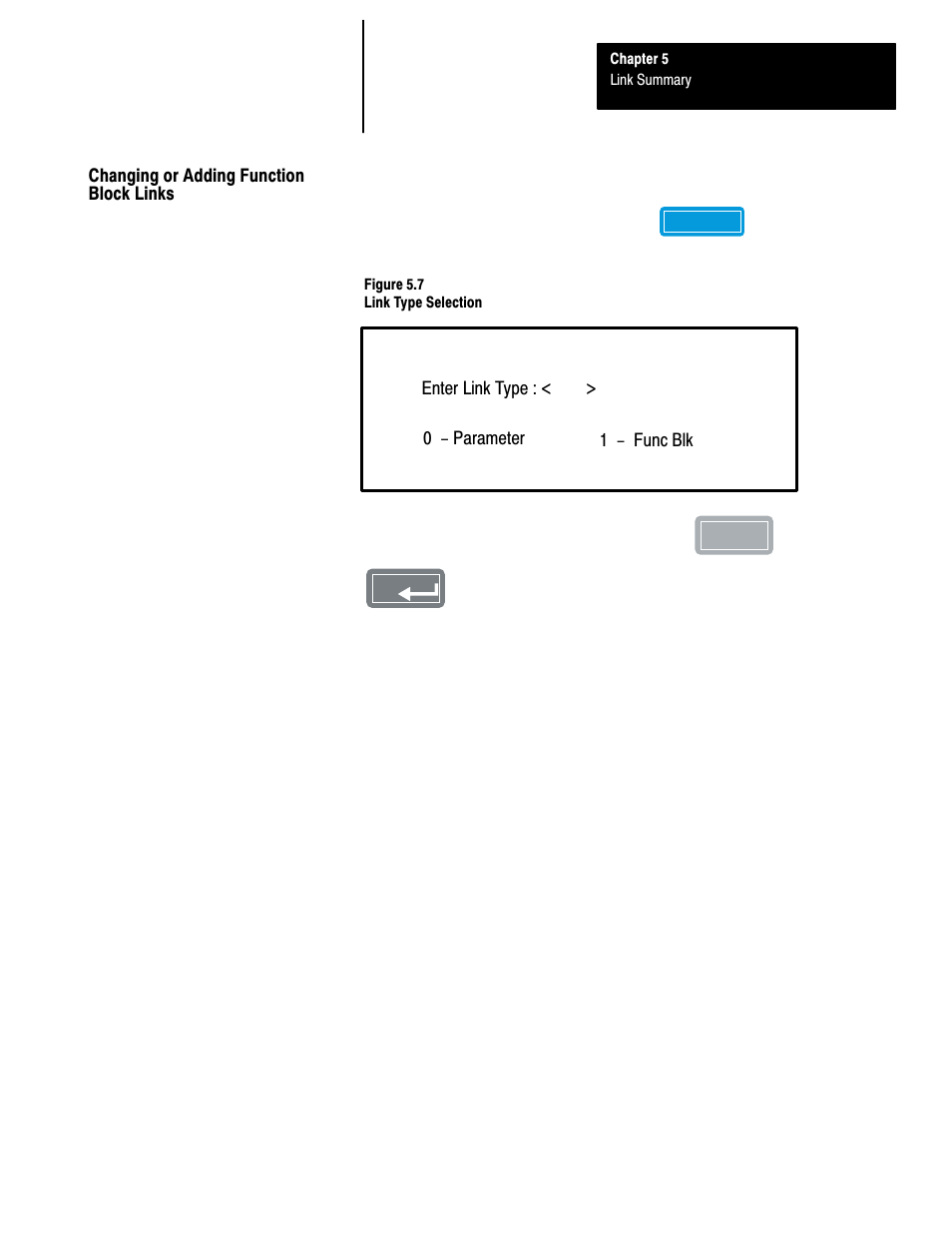 Changing or adding function block links | Rockwell Automation 1201 GRAPHIC PROGRAM TERM 3.XX User Manual | Page 40 / 64