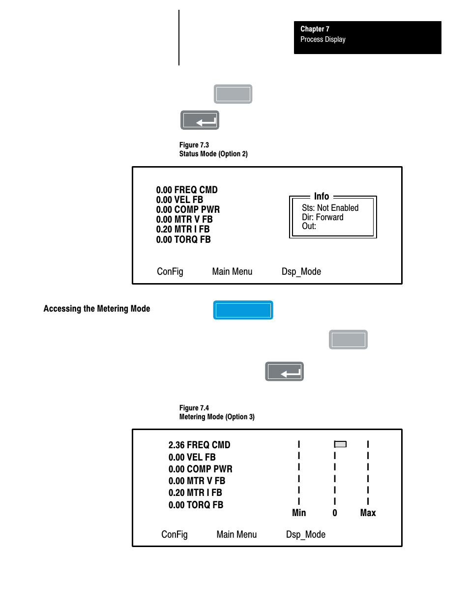 Accessing the metering mode | Rockwell Automation 1201 GRAPHIC PROGRAM TERM 3.XX User Manual | Page 48 / 64