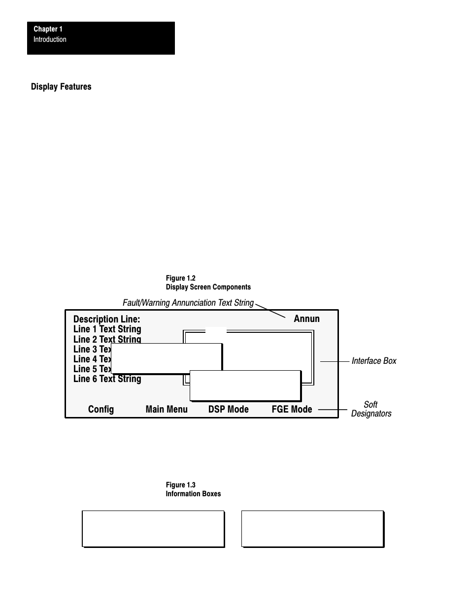 Display features | Rockwell Automation 1201 GRAPHIC PROGRAM TERM 3.XX User Manual | Page 5 / 64