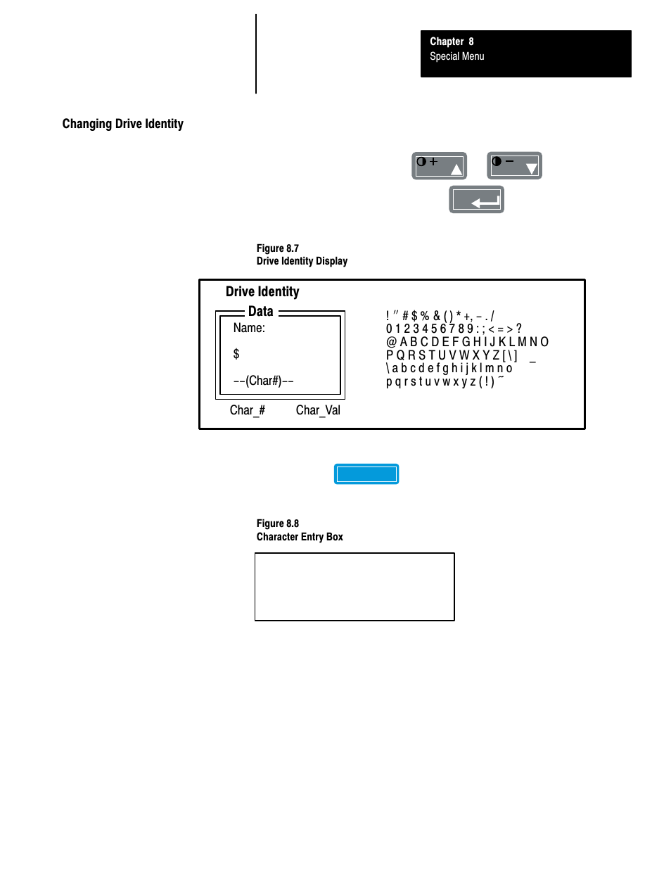 Changing drive identity | Rockwell Automation 1201 GRAPHIC PROGRAM TERM 3.XX User Manual | Page 58 / 64