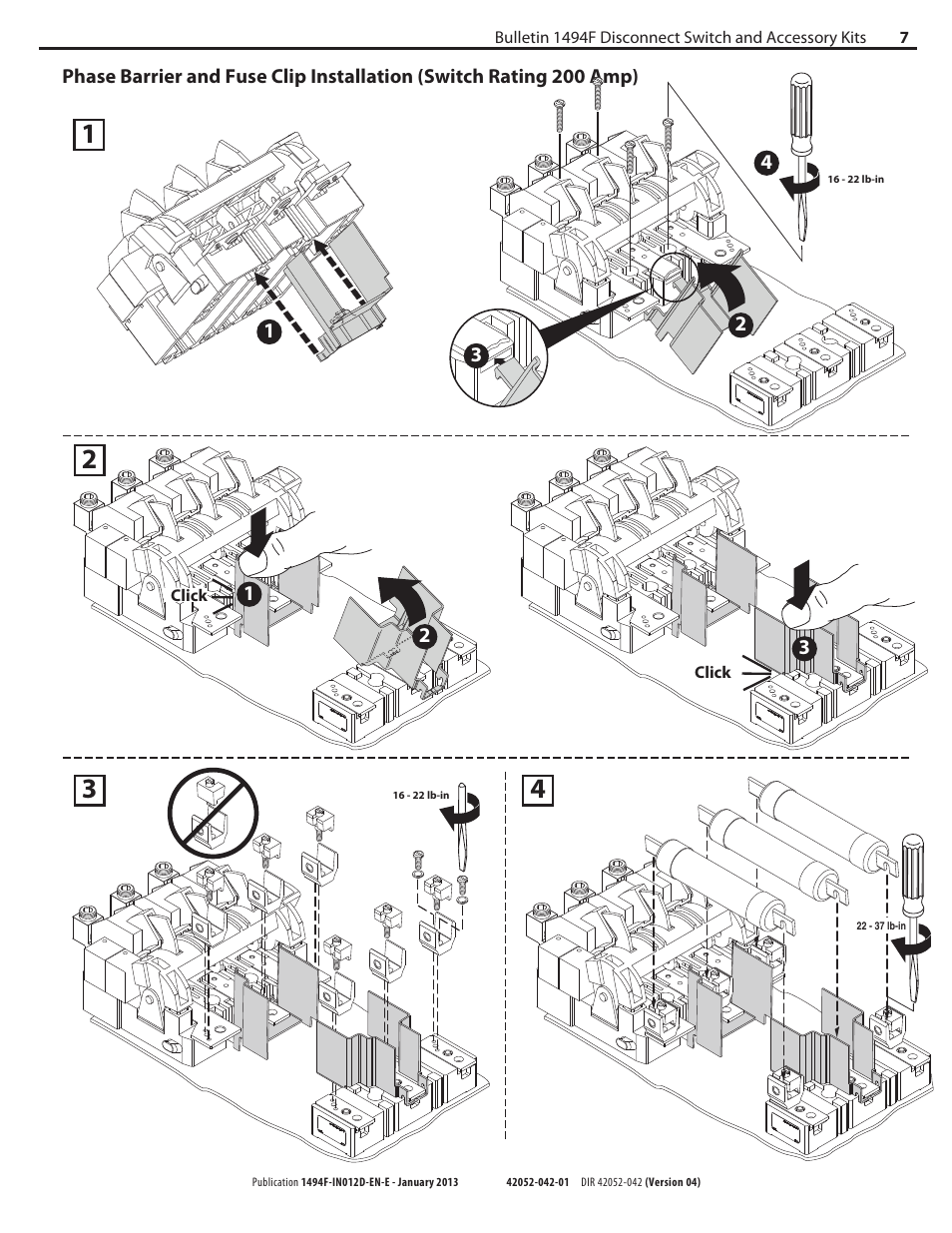 Rockwell Automation 1494F-D30_D60_D100_D200 Disconnect Switch (30A / 60A / 100A / 200A) User Manual | Page 7 / 8