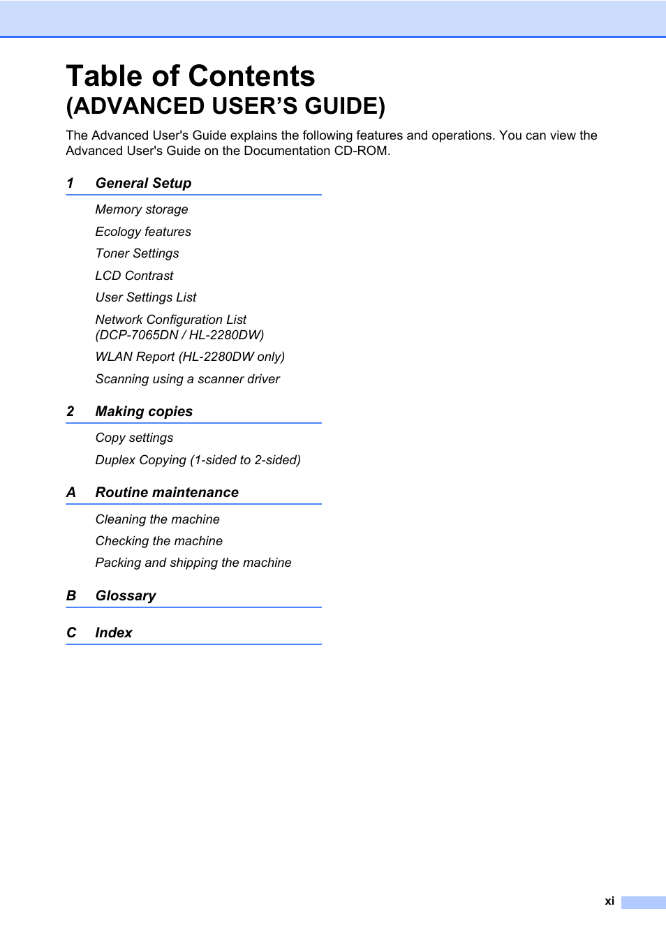 Brother DCP-7065DN User Manual | Page 13 / 116