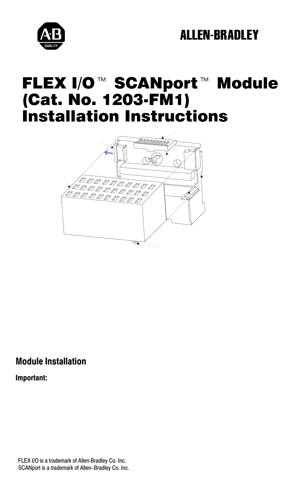 Rockwell Automation 1203-FM1 FLEX I/O SCANport Module User Manual | 11 pages