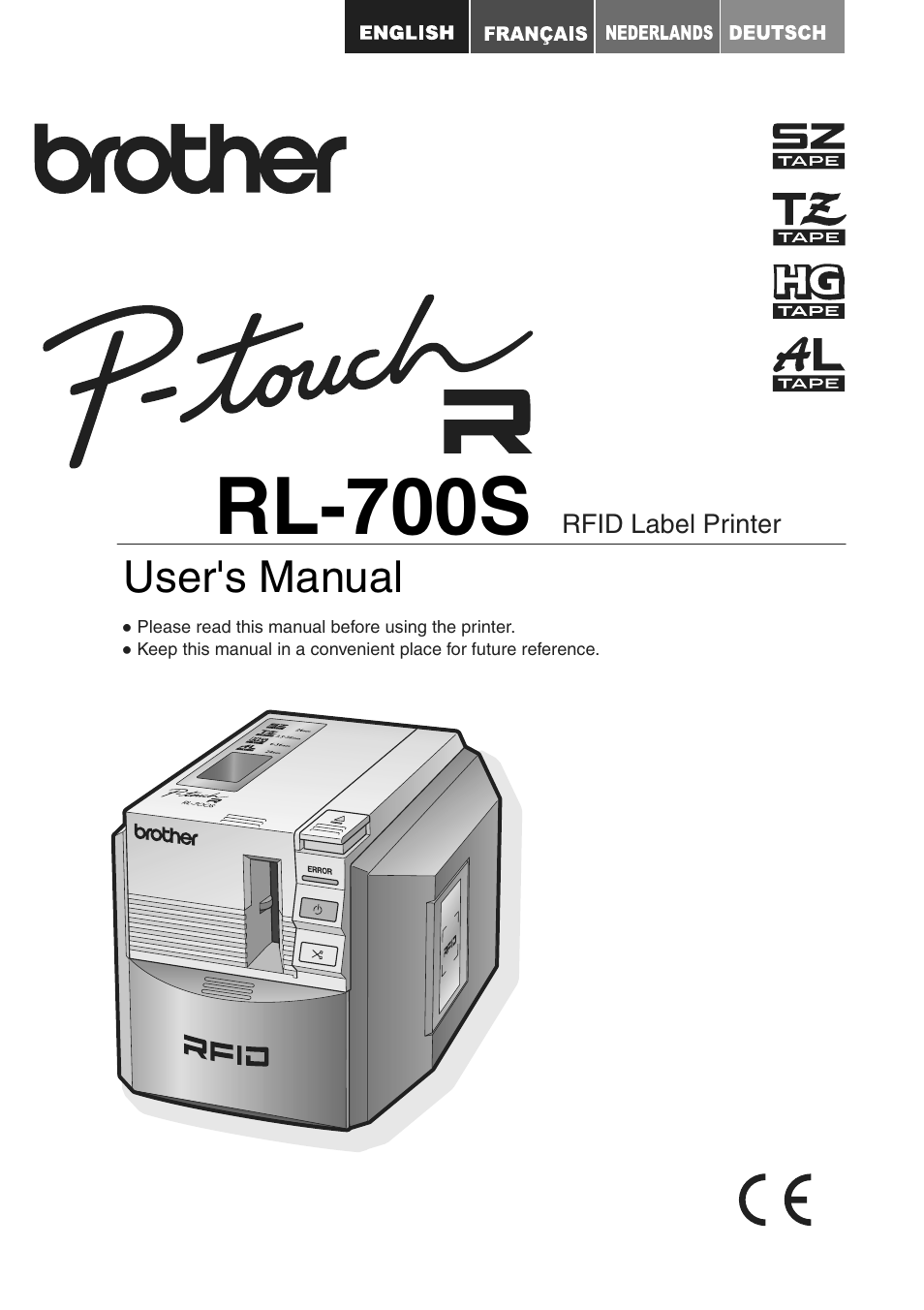 Brother P-touch RL-700S User Manual | 181 pages