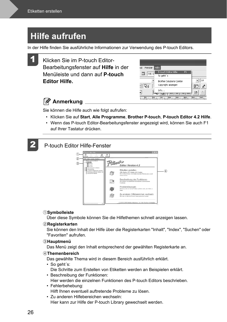 Hilfe aufrufen | Brother P-touch RL-700S User Manual | Page 161 / 181