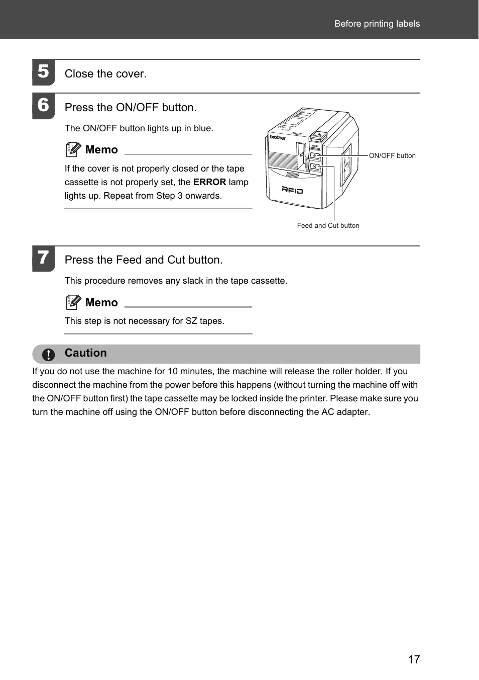 Brother P-touch RL-700S User Manual | Page 17 / 181