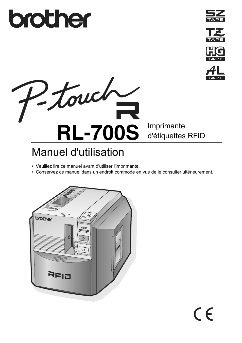 Français, Rl-700s, User's manual | Manuel d'utilisation | Brother P-touch RL-700S User Manual | Page 46 / 181