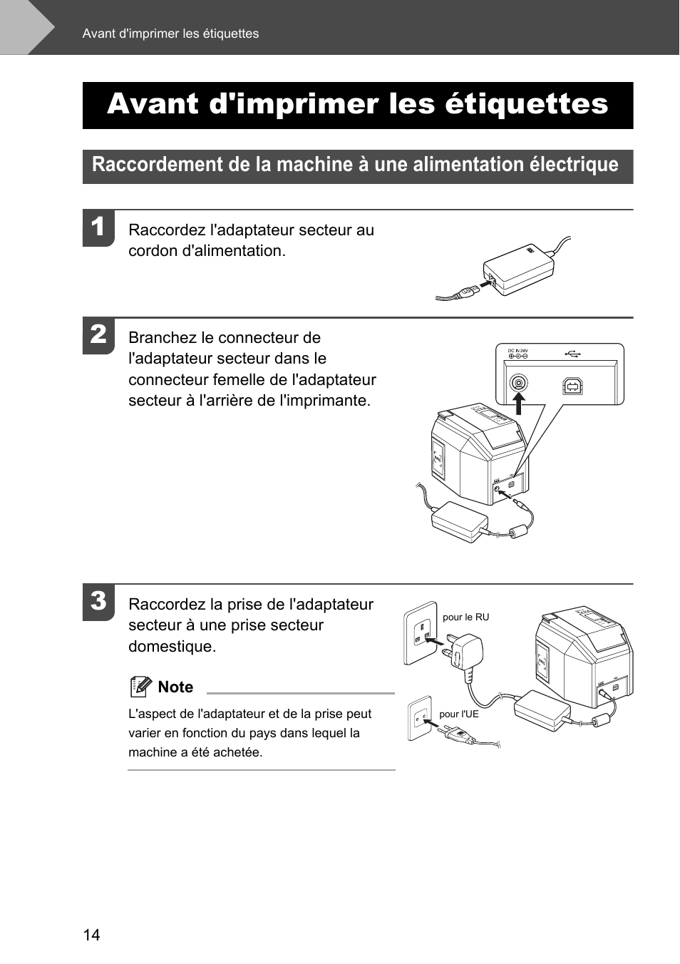 Avant d'imprimer les étiquettes | Brother P-touch RL-700S User Manual | Page 59 / 181