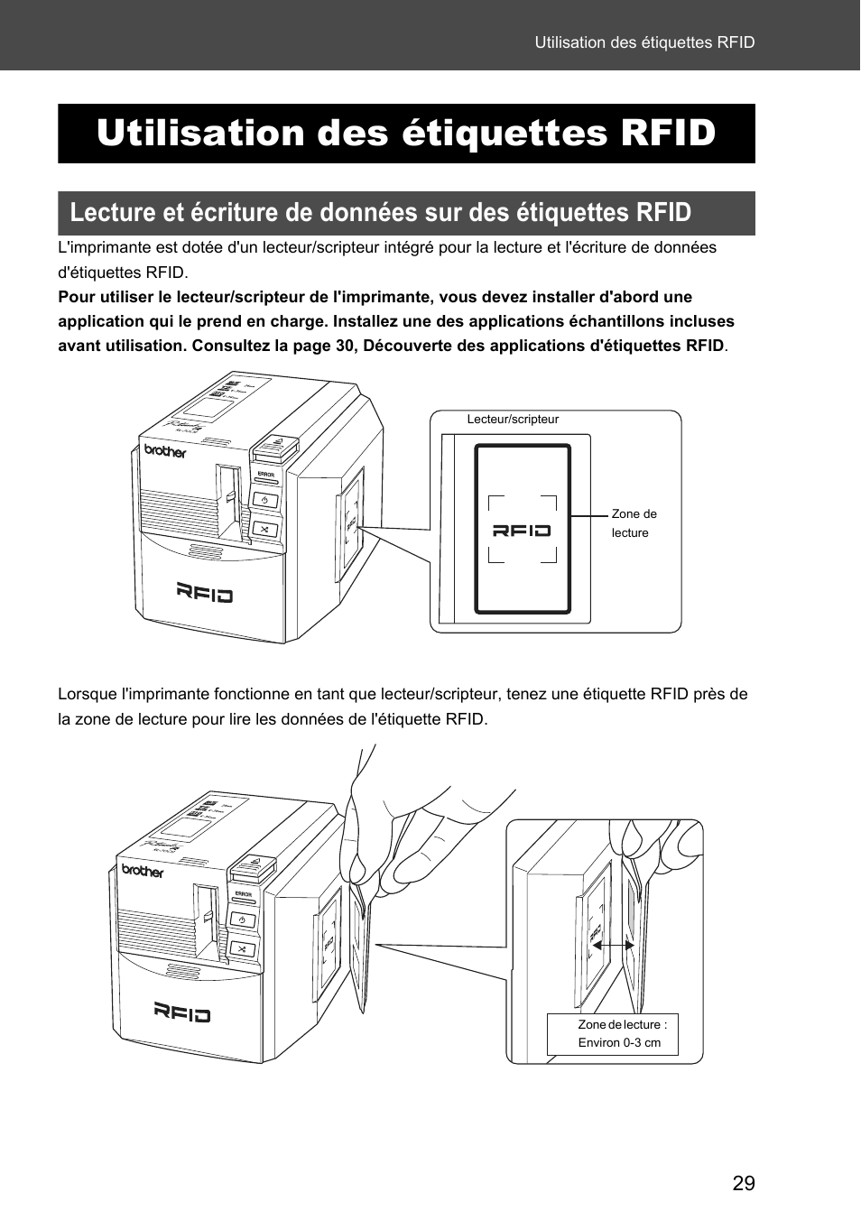 Utilisation des étiquettes rfid | Brother P-touch RL-700S User Manual | Page 74 / 181