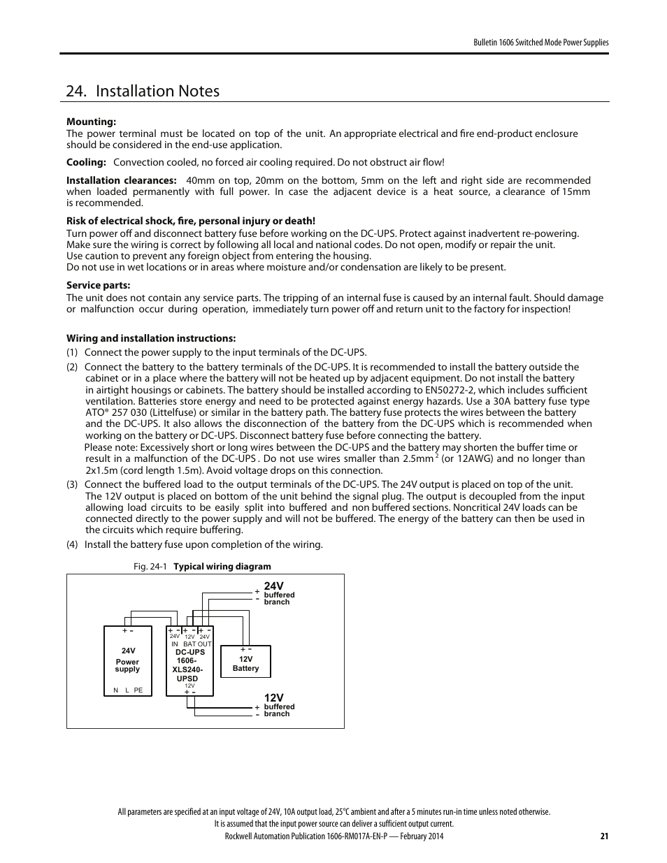 Rockwell Automation 1606-XLS240UPSD Power Supply Reference Manual User Manual | Page 21 / 28