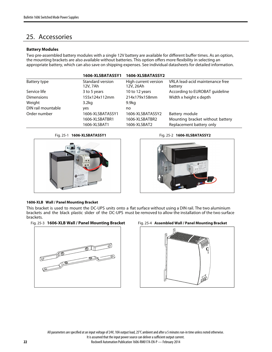 Accessories | Rockwell Automation 1606-XLS240UPSD Power Supply Reference Manual User Manual | Page 22 / 28