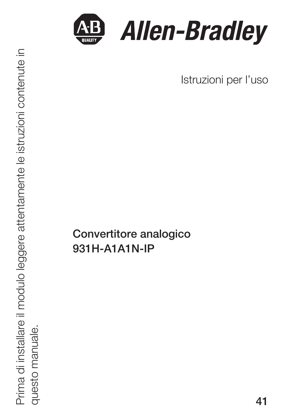 Rockwell Automation 931H-A1A1N-IP Passive Isolator, 1 Channel User Manual | Page 41 / 54