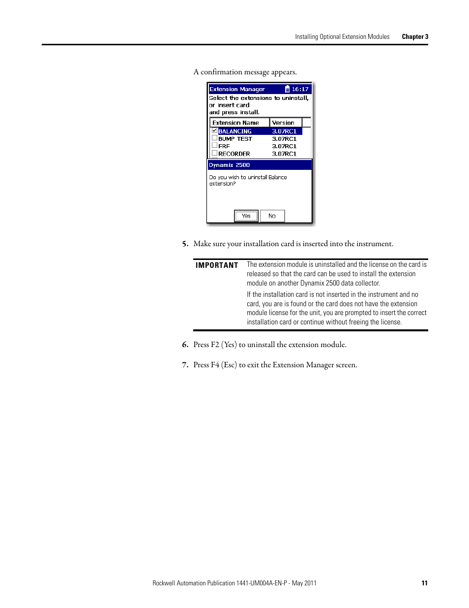 Rockwell Automation 1441-DYN25-MBAL Balancing Extension Module for the Dynamix 2500 User Manual | Page 11 / 68