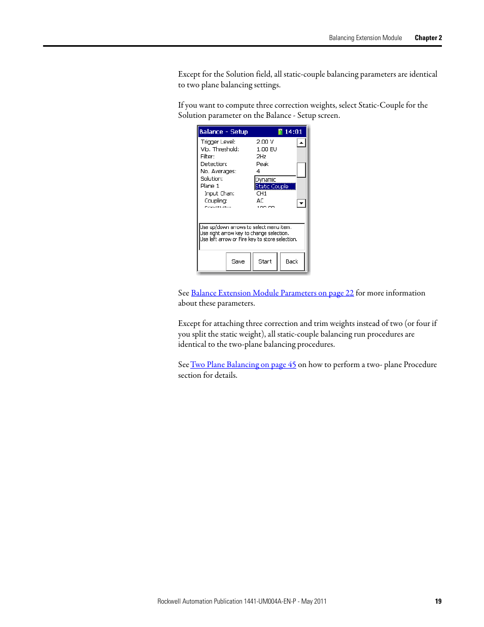 Rockwell Automation 1441-DYN25-MBAL Balancing Extension Module for the Dynamix 2500 User Manual | Page 19 / 68
