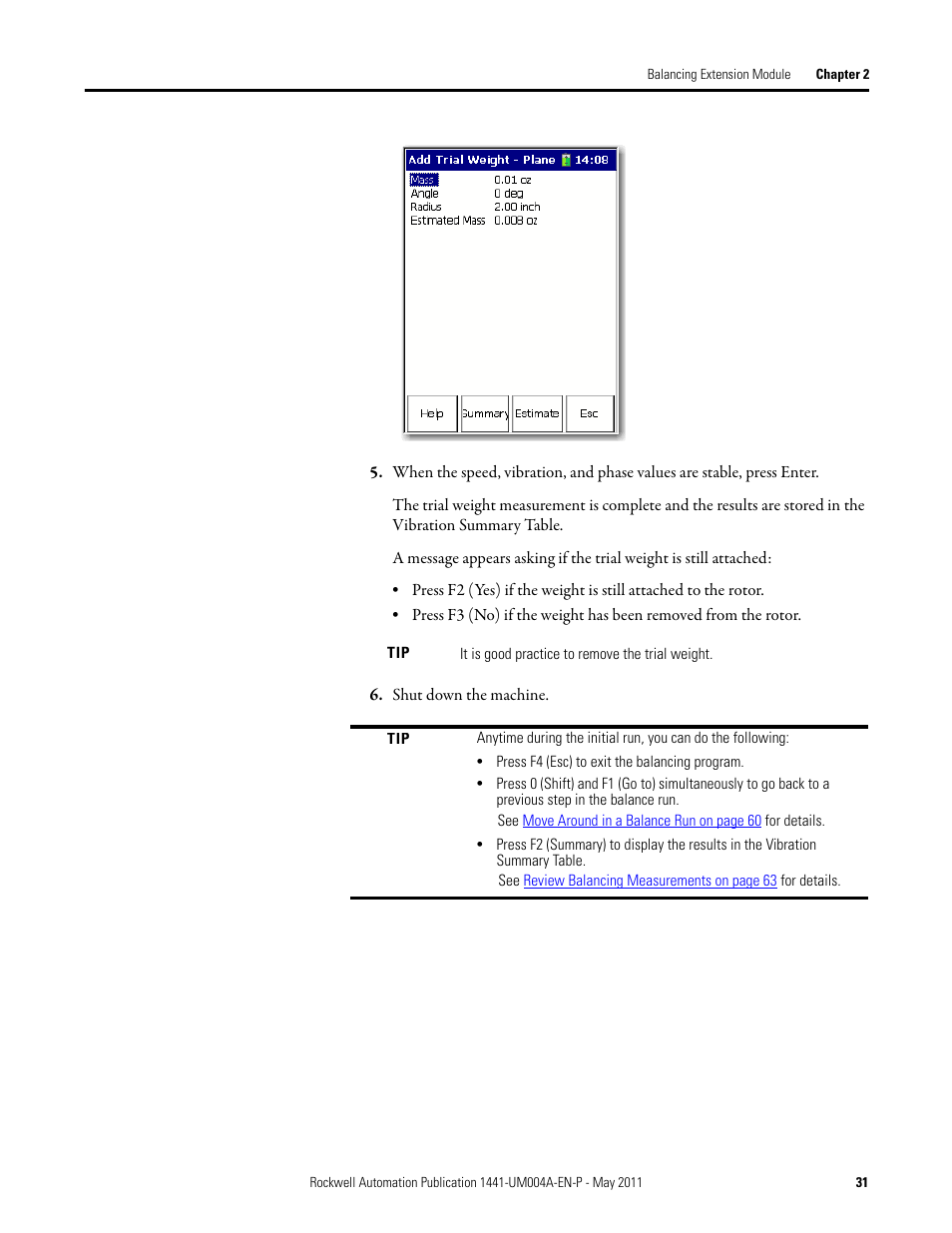 Rockwell Automation 1441-DYN25-MBAL Balancing Extension Module for the Dynamix 2500 User Manual | Page 31 / 68