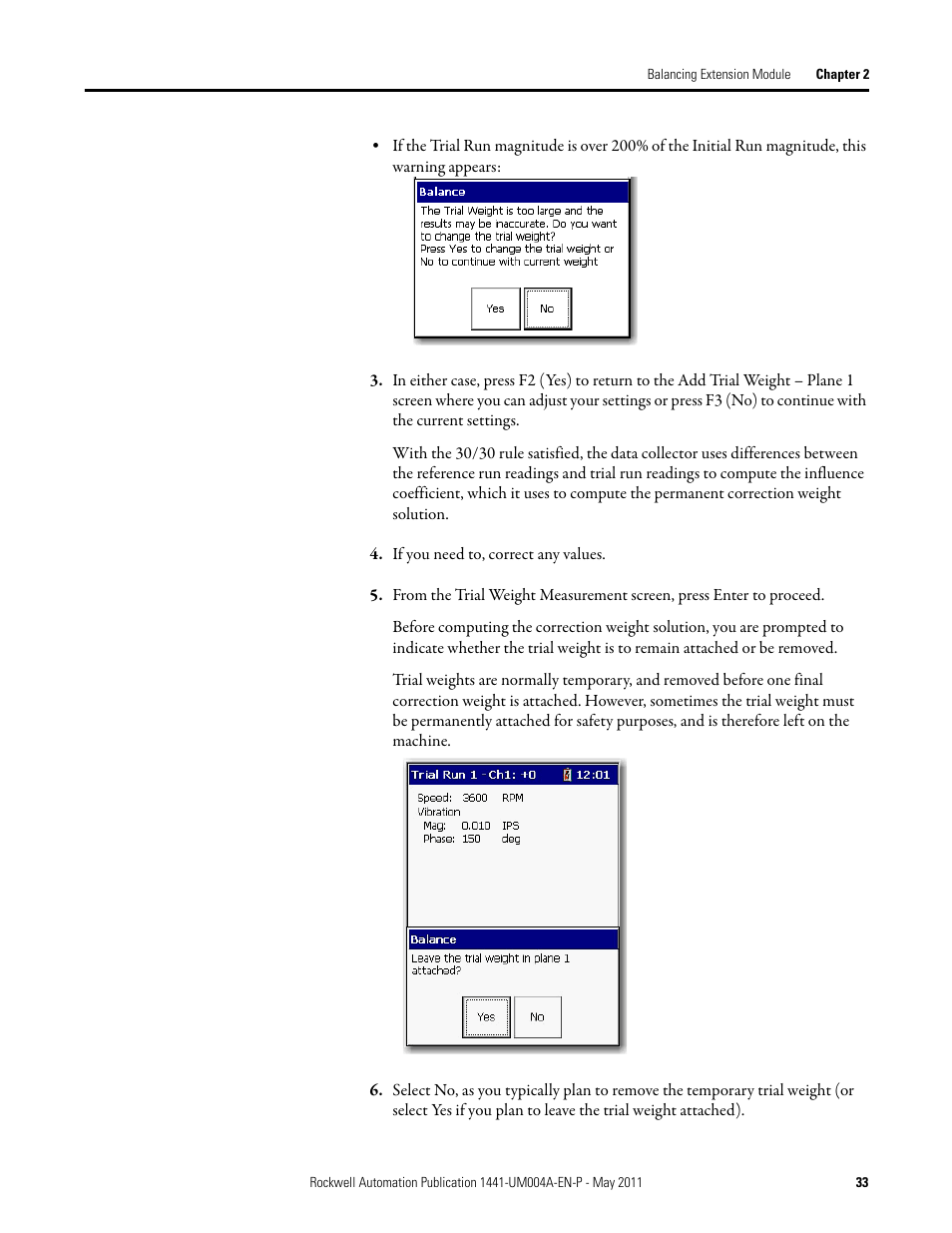 Rockwell Automation 1441-DYN25-MBAL Balancing Extension Module for the Dynamix 2500 User Manual | Page 33 / 68