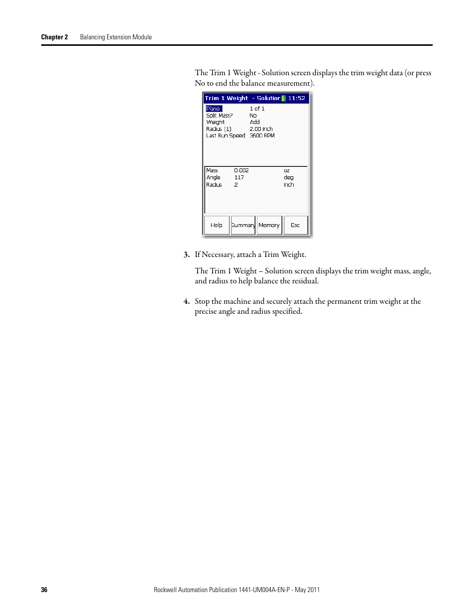 Rockwell Automation 1441-DYN25-MBAL Balancing Extension Module for the Dynamix 2500 User Manual | Page 36 / 68