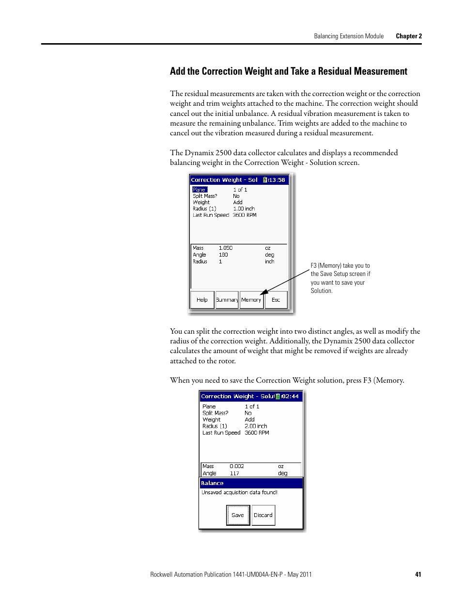 Rockwell Automation 1441-DYN25-MBAL Balancing Extension Module for the Dynamix 2500 User Manual | Page 41 / 68
