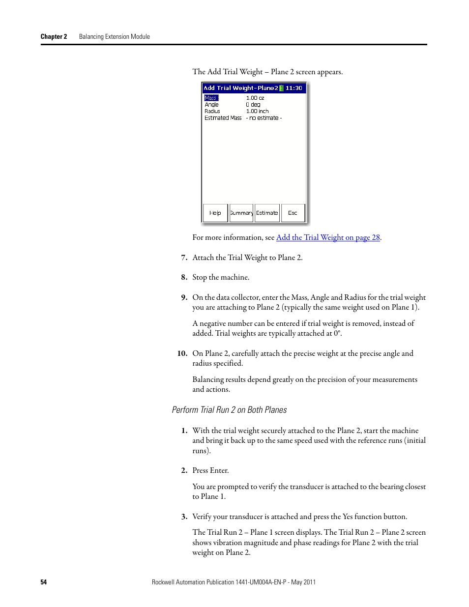 Rockwell Automation 1441-DYN25-MBAL Balancing Extension Module for the Dynamix 2500 User Manual | Page 54 / 68