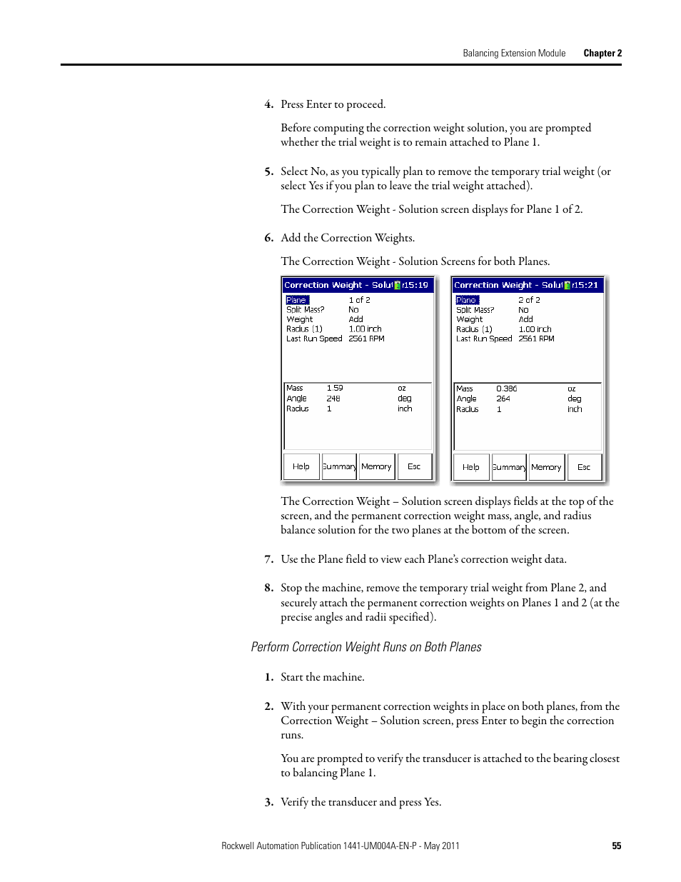 Rockwell Automation 1441-DYN25-MBAL Balancing Extension Module for the Dynamix 2500 User Manual | Page 55 / 68