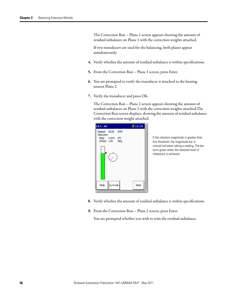 Rockwell Automation 1441-DYN25-MBAL Balancing Extension Module for the Dynamix 2500 User Manual | Page 56 / 68