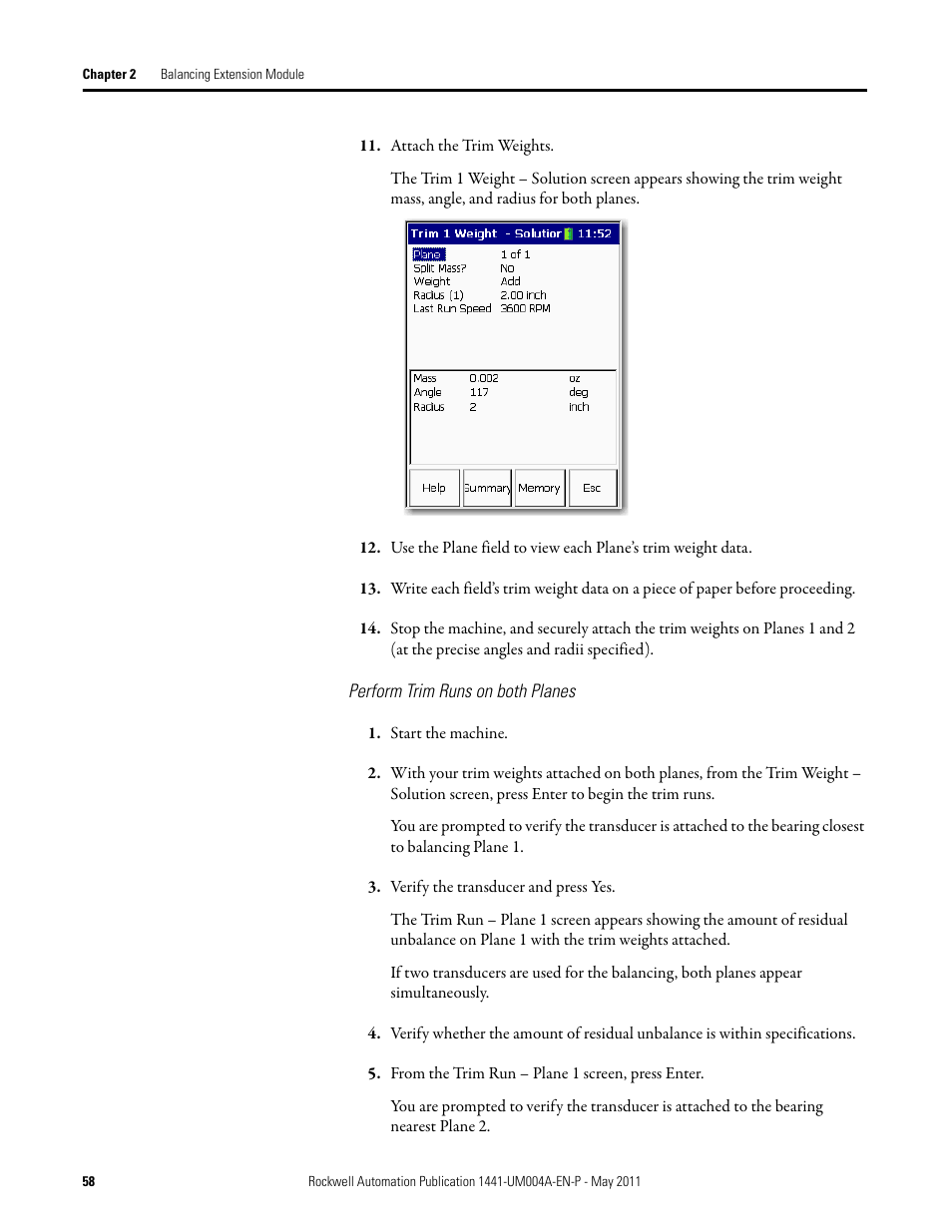 Rockwell Automation 1441-DYN25-MBAL Balancing Extension Module for the Dynamix 2500 User Manual | Page 58 / 68