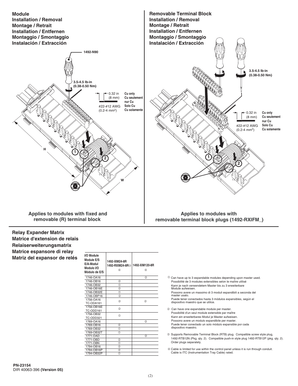 Rockwell Automation 1492-XIFM24-8R_RXIFM24_XIFM120-8R Relay Interface Modules User Manual | Page 2 / 6
