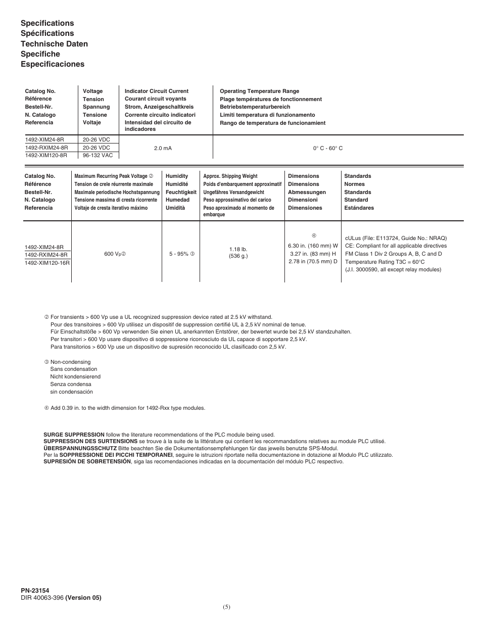 Rockwell Automation 1492-XIFM24-8R_RXIFM24_XIFM120-8R Relay Interface Modules User Manual | Page 5 / 6