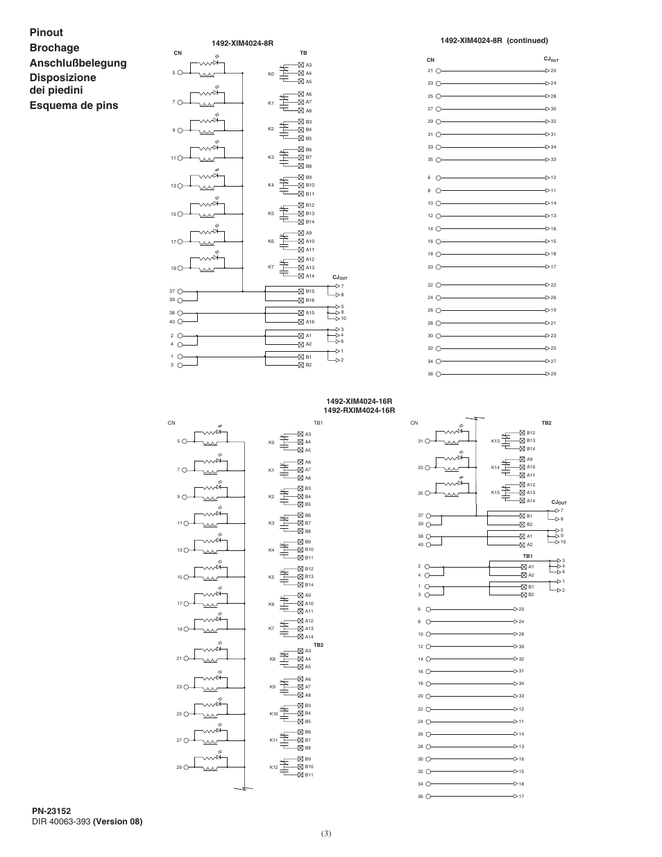 Rockwell Automation 1492-XIFMxxx_RXIFMxxx Relay Interface Modules User Manual | Page 3 / 6