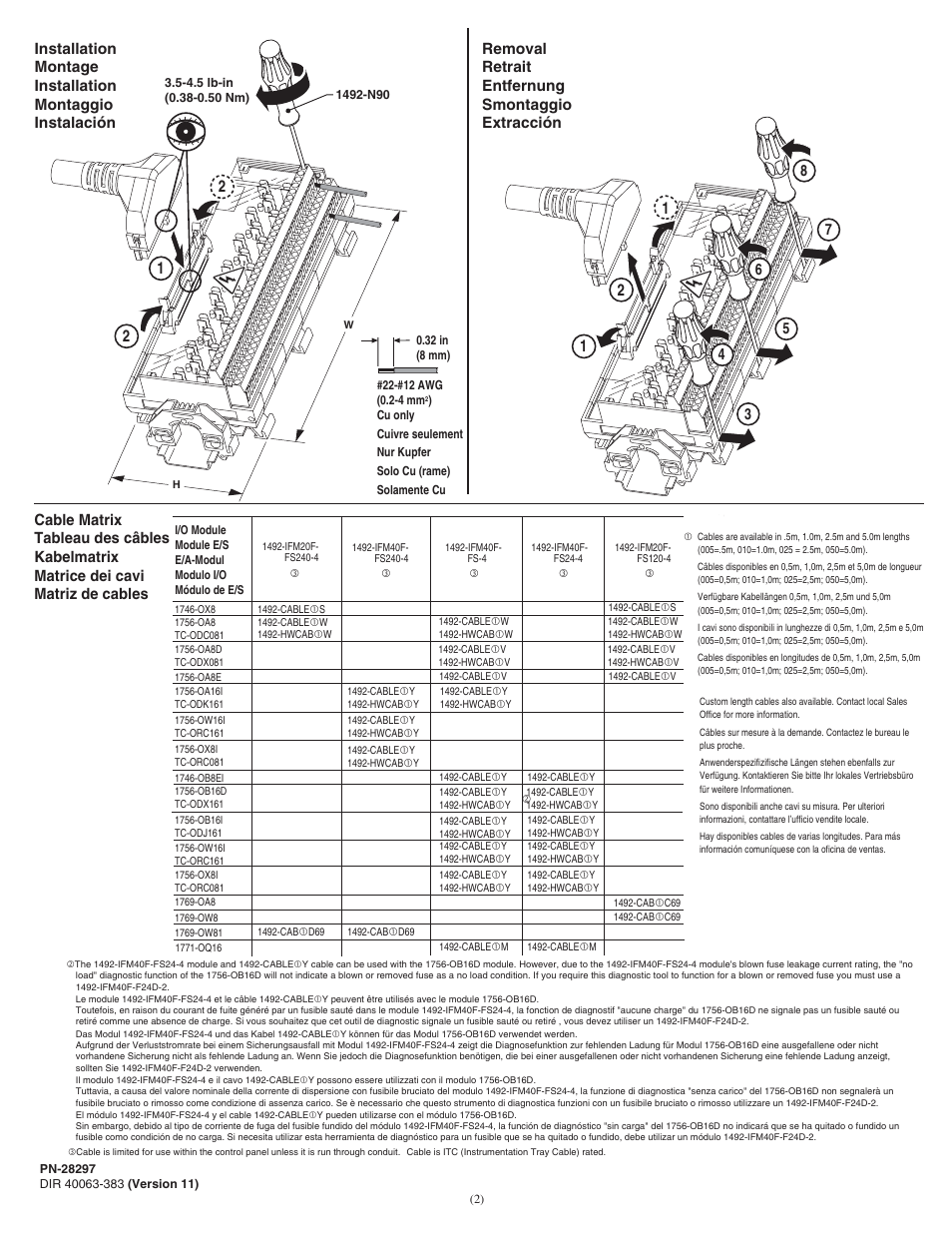 Rockwell Automation 1492-IFMxxxx 8 and 16 Point Isolated Fusible Interface Modules with Extra Terminals User Manual | Page 2 / 4